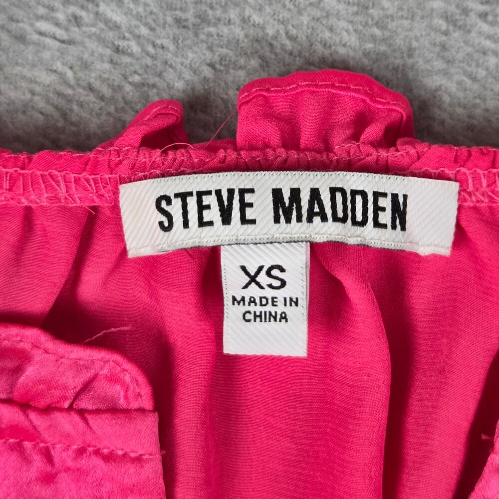 Steve Madden XS Pink Prairie Dreams Flutter Sleeve Mini Dress - Picture 7 of 11